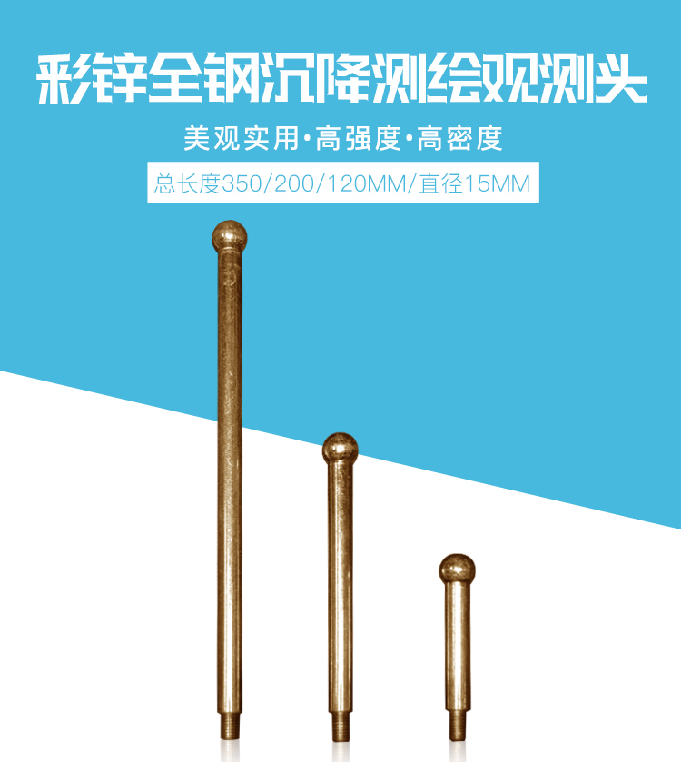 彩鋅全鋼沉降測繪觀測頭